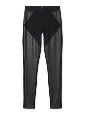 Express Women’s Faux Leather Panel Leggings Size Small